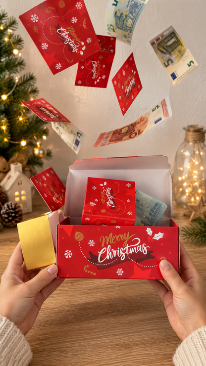 Anwendung der Merry Christmas Überraschungsbox